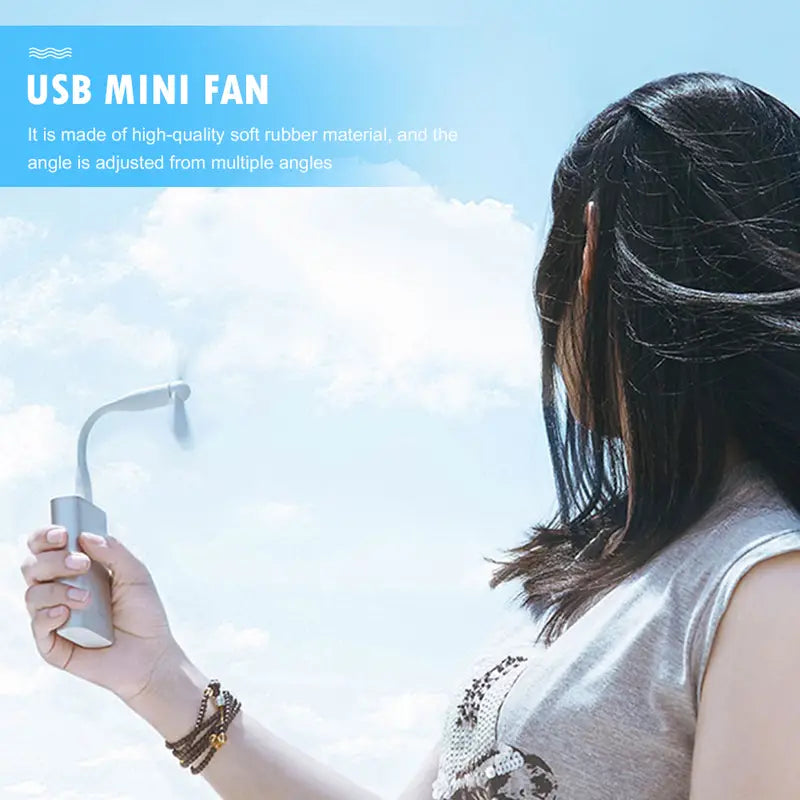 Mini Flexible USB Handheld Cooling Fan for Devices